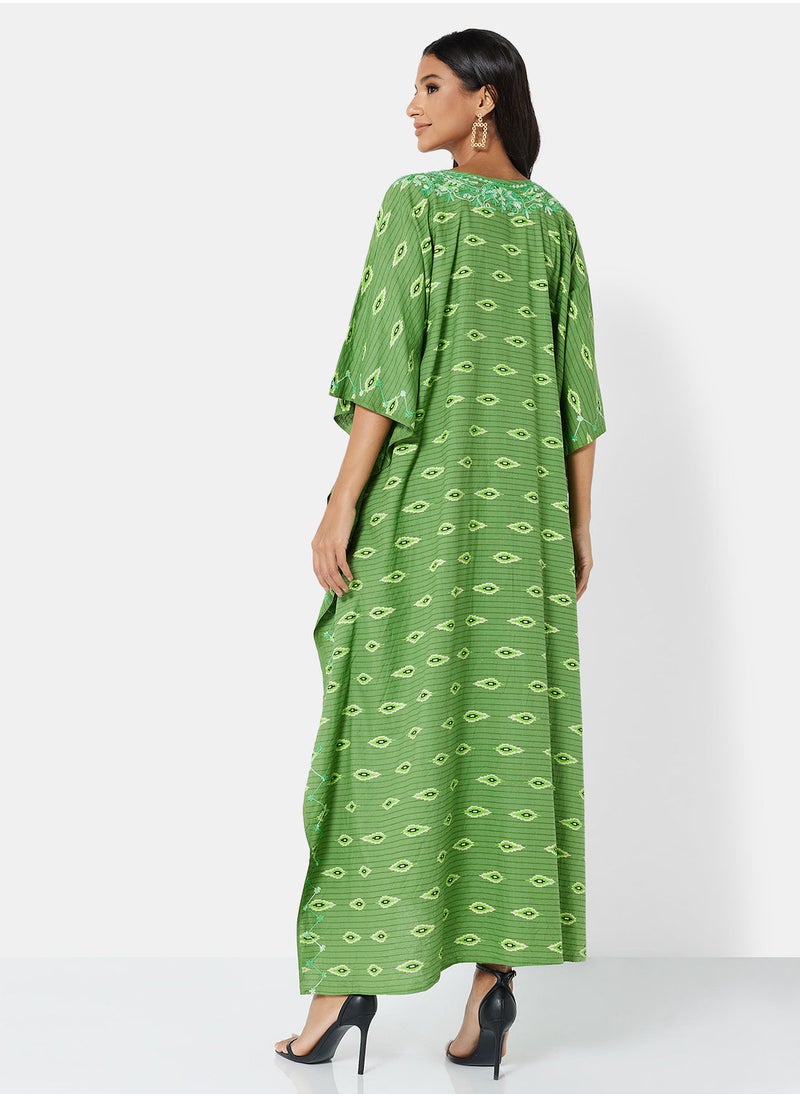 ARABIAN CLOSET EMBROIDERED KAFTAN  - Image 2