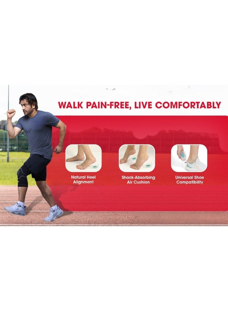 LifeWear Silicone Heel Cushion Inserts for Heel Pain Relief & Plantar Fasciitis Support | Shock Absorbing Gel Heel Pads | Non-Slip Shoe Inserts for Men & Women - Image 5