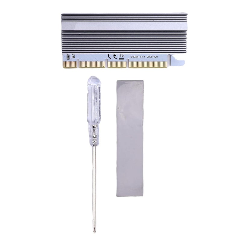 PCIe X16 X8 X4 M 2 NVMe SSD Adapter Card With Aluminum Heatsink And LED Lights - Image 1