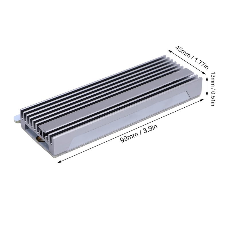 PCIe X16 X8 X4 M 2 NVMe SSD Adapter Card With Aluminum Heatsink And LED Lights - Image 3
