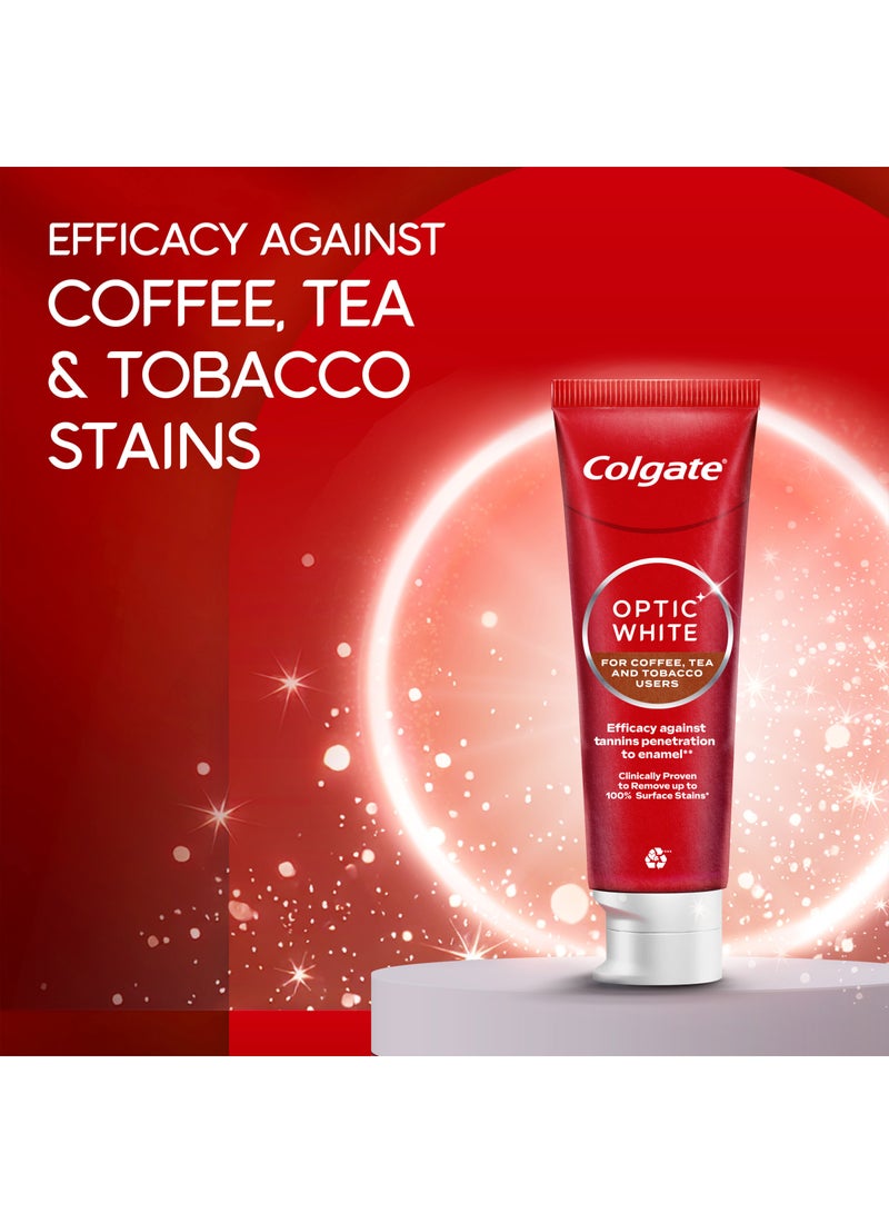 Colgate Optic White Coffee Tea And Tobacco Stains Toothpaste 75ml - Image 4