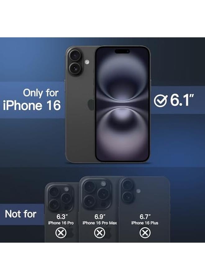 Jetech Magnetic Case For Iphone 16 6.1 Inch Compatible With Magsafe Translucent Matte Back Slim Shockproof Phone Cover Black - Image 2