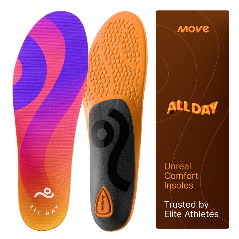 MOVE All Day Comfort Insole Extra Plush Foam Insole for Stress Reduction on Feet Knees Back Shock Absorbing Walking Foot Cushion Comfort Arch Support and Work Boots M10105WM11512