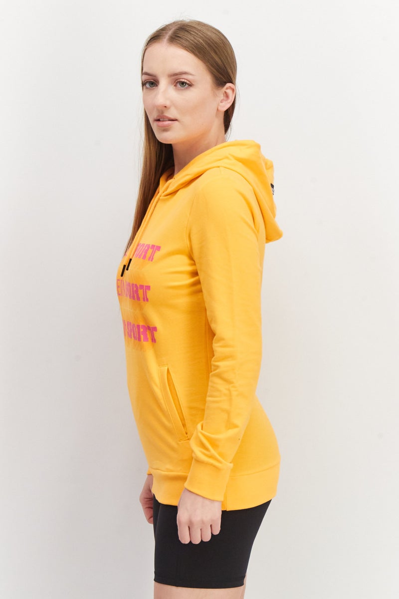 PHILIPP PLEIN سويت شيرت تدريب رياضي للنساء بأكمام طويلة، برتقالي - Image 4