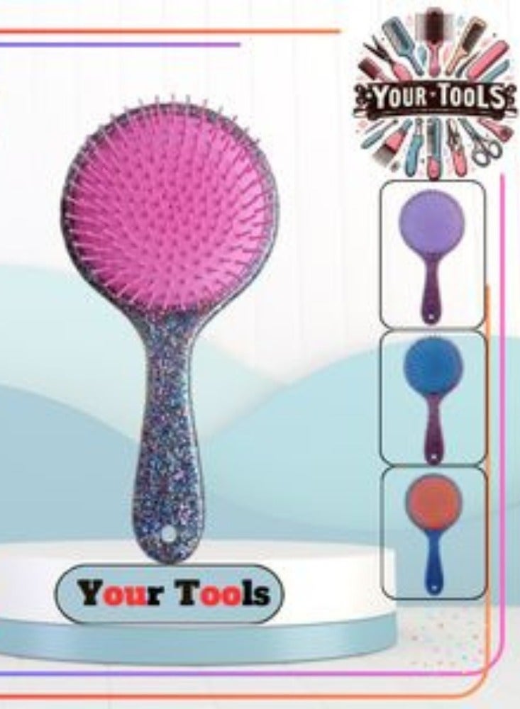 Colorful hair brush for adults for easy hair styling - Image 1
