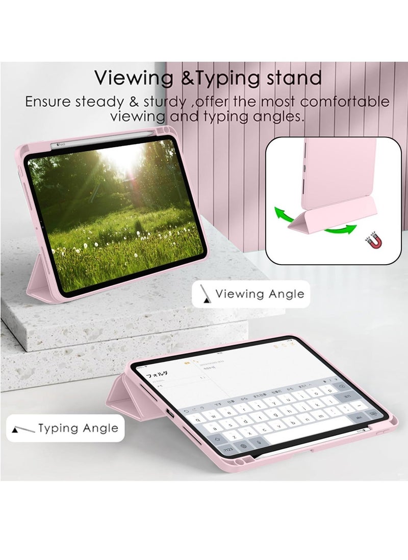 JAJEEK "2024 iPad Pro 11" Case (M4, 5th Gen) – Smart Cover with Pencil Holder, Touch ID Support & Auto Wake/Sleep Function (Pink)" - Image 5