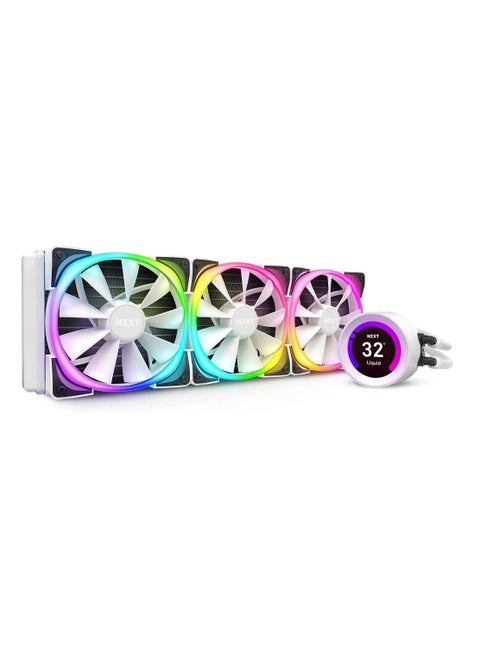 generic Kraken Z73 RGB 360mm - RL-KRZ73-RW - AIO RGB CPU Liquid Cooler - Customizable LCD Display - Improved Pump - RGB Connector - Aer RGB 2 120mm Radiator Fans (3 Included) - White