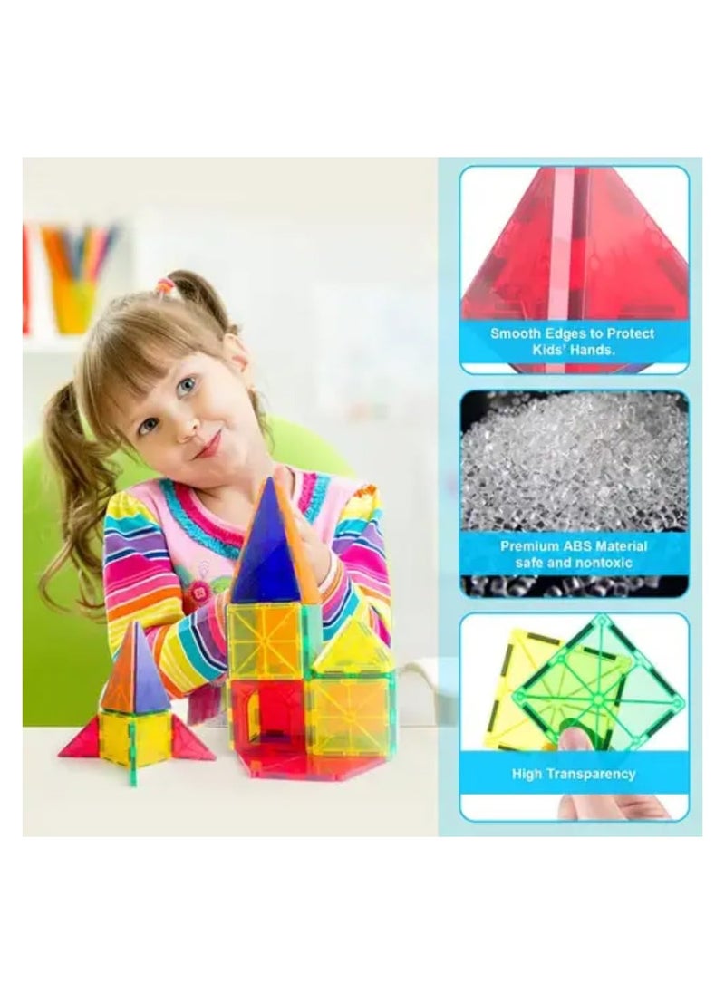 60 Pcs Magnetic Building Blocks 3D Kids Building Blocks Set Magnetic Building Construction Educational STEM Toys for Toddler  - Image 2