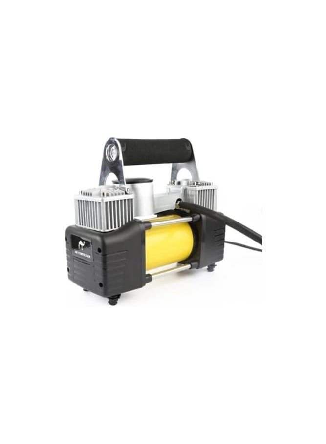 ضاغط هواء محمول للسيارات بجهد 12 فولت، مع مقياس، خرطوم بطول 3.5 متر" - Image 3