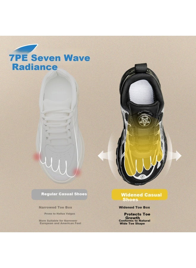 7-pe Boys' Wide-fit Children's Sports Shoes Winter New Youth Barefoot Leather Waterproof Outdoor Parent-child Shoes - Image 1