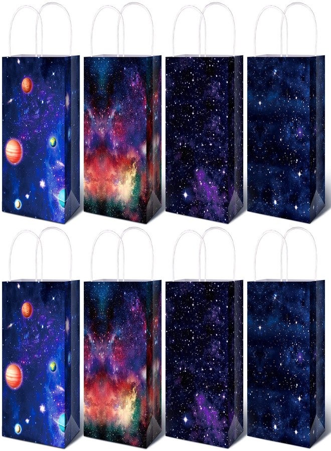 Nezyo Outer Space Present Bags - 24 Pack Galaxy Gift Bags for Kids' Space Theme Party Supplies(Galaxy Style) - Image 1