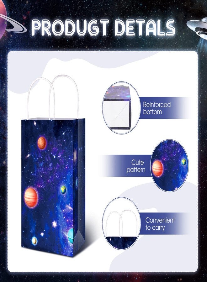 Nezyo Outer Space Present Bags - 24 Pack Galaxy Gift Bags for Kids' Space Theme Party Supplies(Galaxy Style) - Image 3