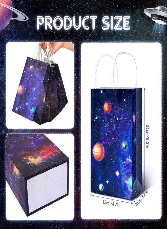 Nezyo Outer Space Present Bags - 24 Pack Galaxy Gift Bags for Kids' Space Theme Party Supplies(Galaxy Style) - Image 2
