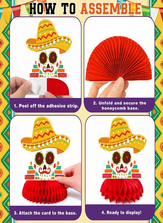 OHOME Cinco De Mayo Decorations - Cinco De Mayo Honeycomb for Table Centerpieces | Fiesta Party Decorations for Taco, Mexican Theme Birthday Accessories Party Favors Decor Supplies Indoor Outdoor - Image 3