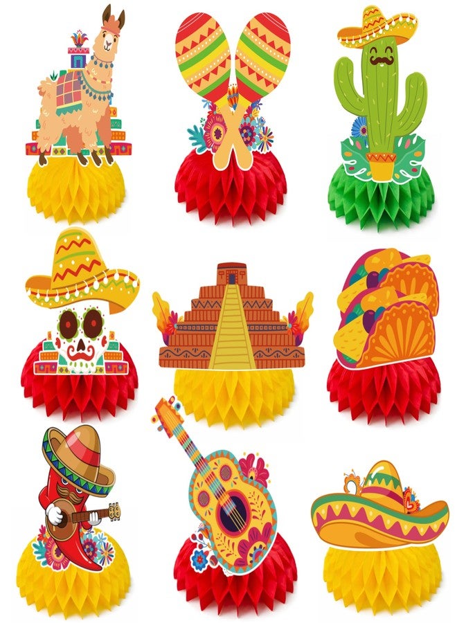 OHOME Cinco De Mayo Decorations - Cinco De Mayo Honeycomb for Table Centerpieces | Fiesta Party Decorations for Taco, Mexican Theme Birthday Accessories Party Favors Decor Supplies Indoor Outdoor - Image 1