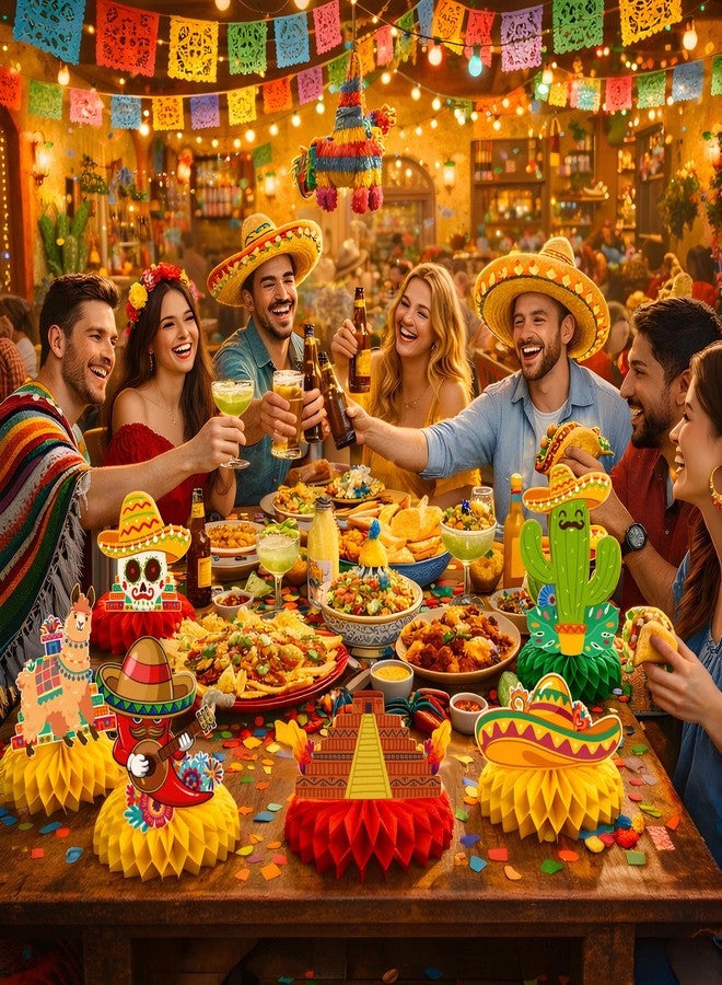 OHOME Cinco De Mayo Decorations - Cinco De Mayo Honeycomb for Table Centerpieces | Fiesta Party Decorations for Taco, Mexican Theme Birthday Accessories Party Favors Decor Supplies Indoor Outdoor - Image 5