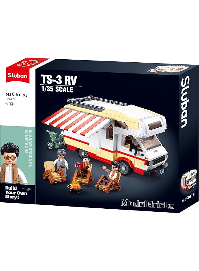 Sluban Model Bricks Series RV Building Blocks 506 Pieces With Minifigures For Ages 8 Plus Years Old - Image 1