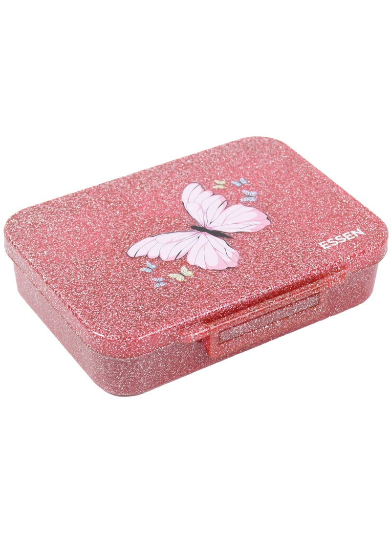 ESSEN Tritan Bento Lunch Box for Kids Girls - Pink Glitter Butterfly - Image 2