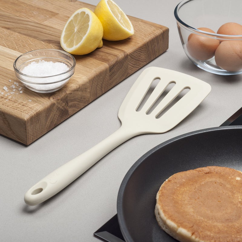 zeal Zeal Silicone Non-Stick Slotted Fish Slice/Cooking Turner (30cm) -Cream - Image 4