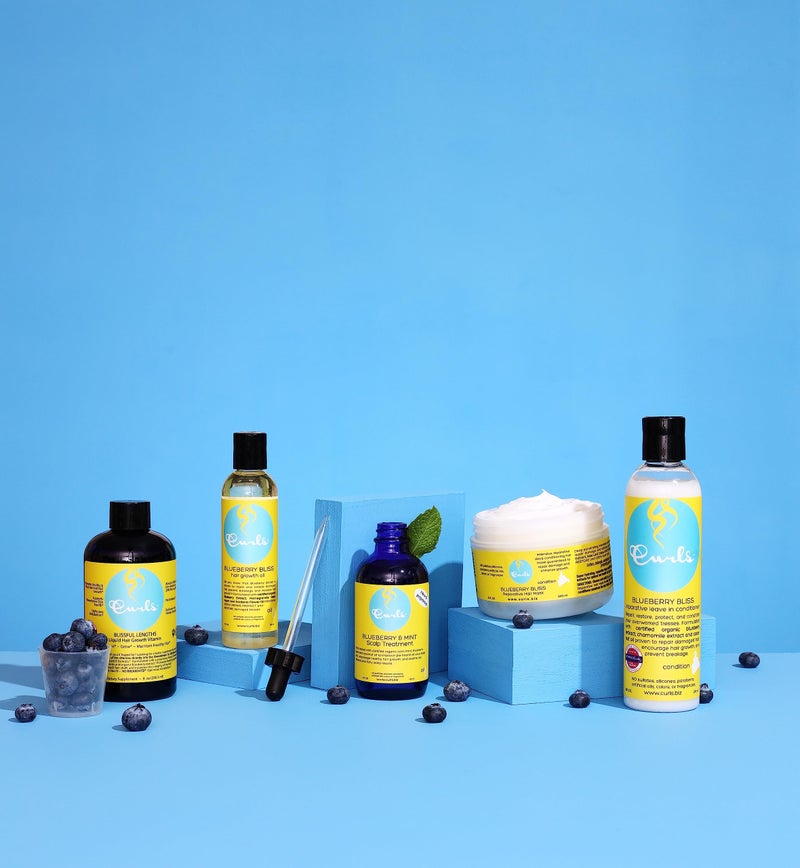 Curls Blueberry Bliss Reparative Leave In Conditioner - Repair Damage and Prevent Breakage - Encourage Hair Growth - For Wavy, Curly, and Coily Hair Types 12 oz - Image 3