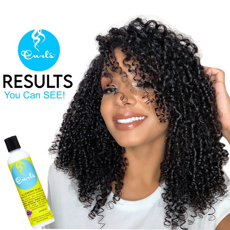 Curls Blueberry Bliss Reparative Leave In Conditioner - Repair Damage and Prevent Breakage - Encourage Hair Growth - For Wavy, Curly, and Coily Hair Types 12 oz - Image 2