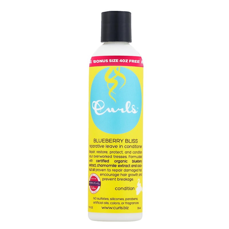 Curls Blueberry Bliss Reparative Leave In Conditioner - Repair Damage and Prevent Breakage - Encourage Hair Growth - For Wavy, Curly, and Coily Hair Types 12 oz - Image 1