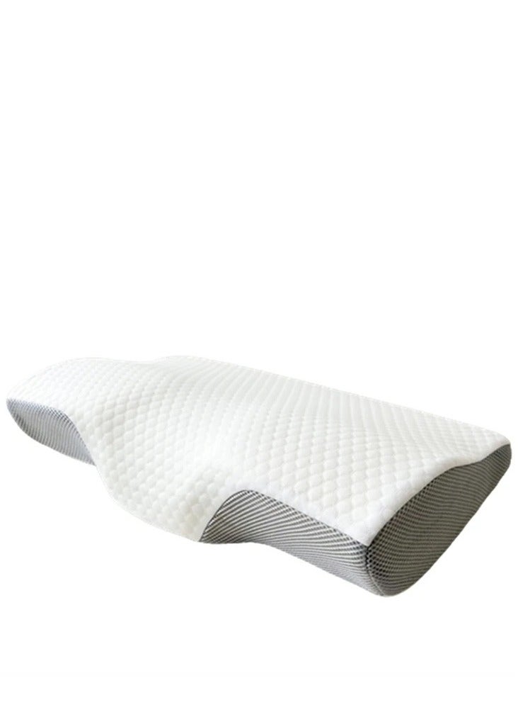 Gel Memory Foam Pillow – Ventilated Cooling Pillow – Removable, Machine Washable Cover - Queen, White (Pack of 1)  - Image 2