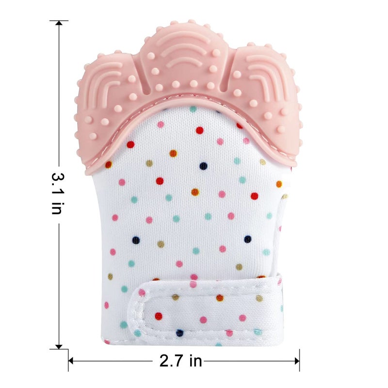 PandaEar Baby Teether and Mitten 2 Pack, Baby Chew Toys for Sucking Needs, Pain Relief, Protection Glove, Stimulating Teether, Hand Pacifier for Breast Feeding Babies 0-12 Months - Image 2