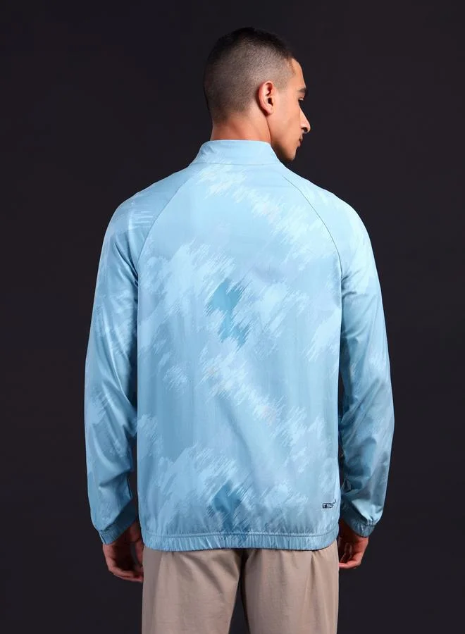 Technosport Technosport Men Camouflage Printed Mock Neck Slim Fit Jacket with TS FLEXI