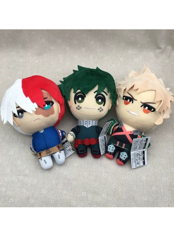 3 Pcs My Hero Academia Plush Toy Classic Anime Izuku Midoriya Figure Doll Plush Stuffed Animals Toys Gift for Boys Girls Movie Fans - Image 1