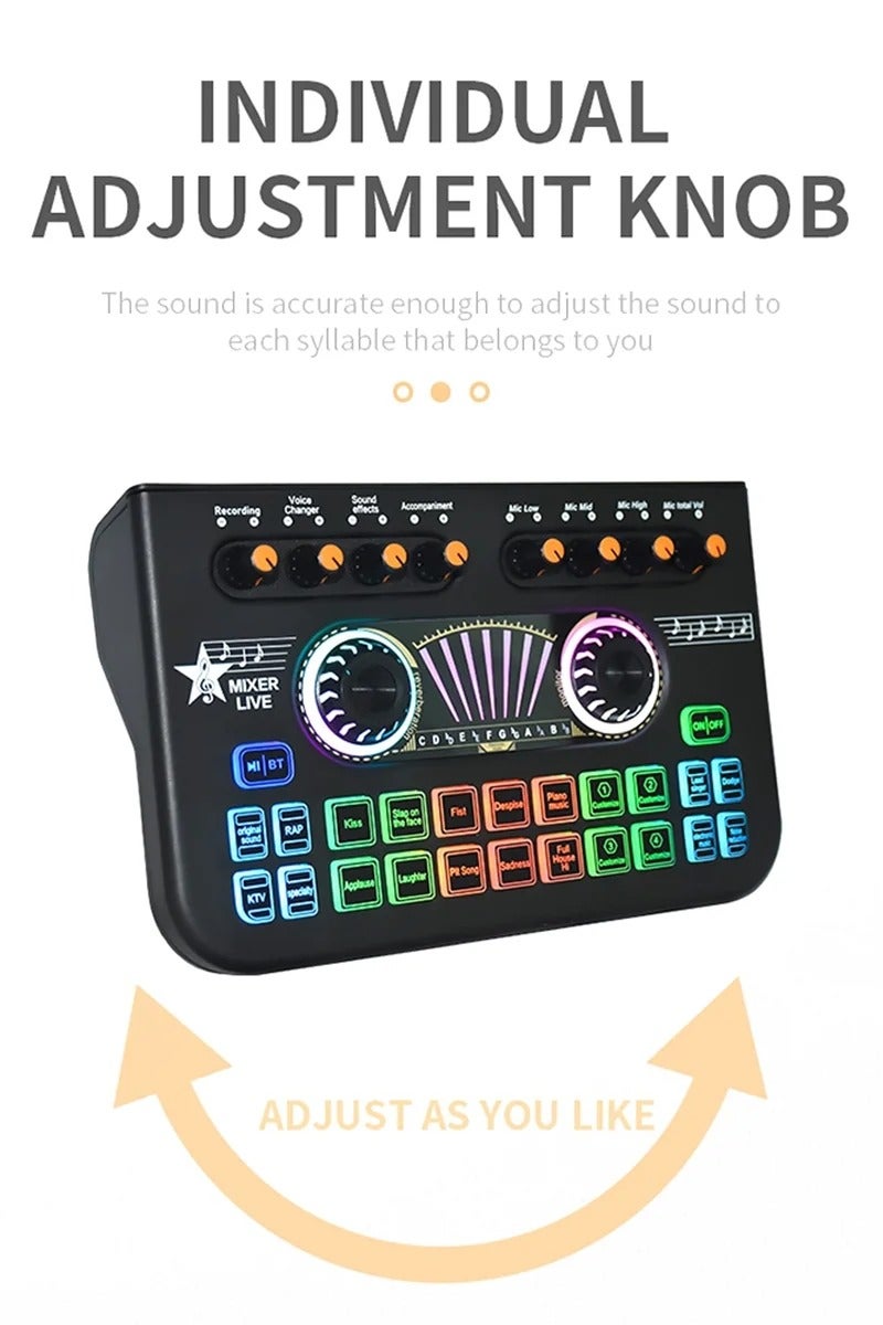 X3 Live Voice Mixer Audio Interface Console Live Microphone Sound Card for Recording Streaming Smartphone - Image 2