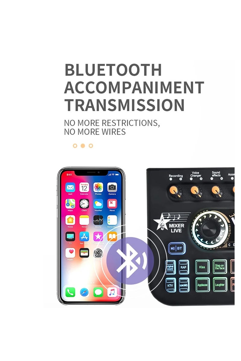 X3 Live Voice Mixer Audio Interface Console Live Microphone Sound Card for Recording Streaming Smartphone - Image 3