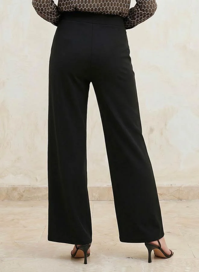 Splash FAV  Wide Leg Ponte Pants for Women | Best Price UAE