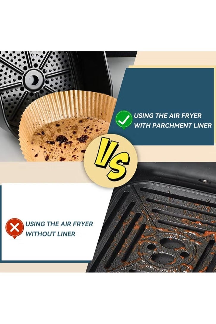 ورق قلاية هوائية – 50 قطعة، ورق برشمان غير لاصق – 16 سم - Image 4