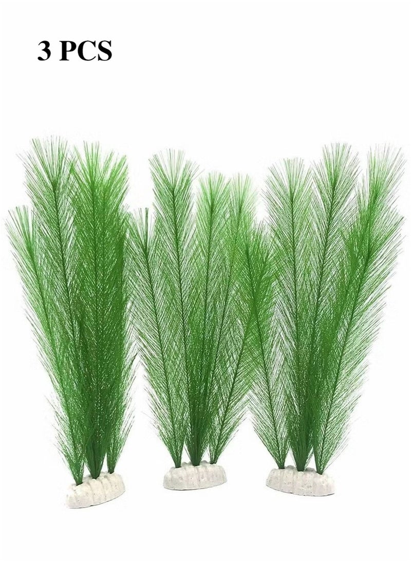 OMEVE 3 Pcs Artificial Seaweed Water Plants for Aquarium, Plastic Green Plants Aquarium Decorations for Fish Tank,Home Decor  - Image 1