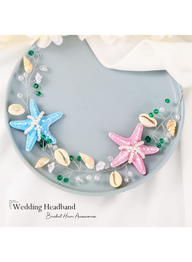 Brishow Rishow Starfish Bride Wedding Hair Vine Beach Wedding Headband Seashell Bridal Hair Piece Mermaid Hair Accessories For Women And Girls - Image 3