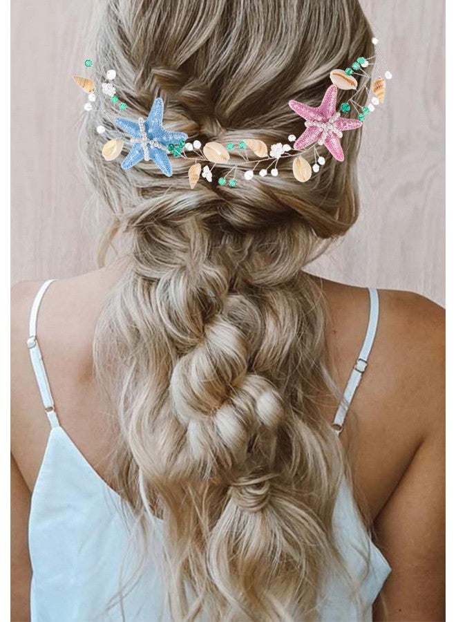 Brishow Rishow Starfish Bride Wedding Hair Vine Beach Wedding Headband Seashell Bridal Hair Piece Mermaid Hair Accessories For Women And Girls - Image 4