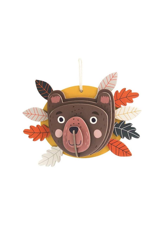 Avenir 3d Decoration Bear Kit Turn Your Wall Into a Zoo! Create 3d Decorations With Pre-cut Cardboard Puzzle Pieces Thoughtful and Creative Gift Option for Kids 3+  - Image 4