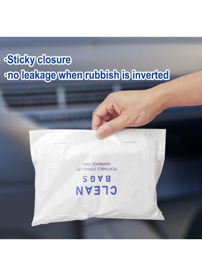 Bukela Disposable Car Trash Bags, Leakproof Self-Adhesive Standable Garbage Bag for Car, Kitchen, Office, Travel & Camping, Large Capacity Open Top Cleaning Bags, 25.7x5.8x19.2cm, 60 Pack - Image 4