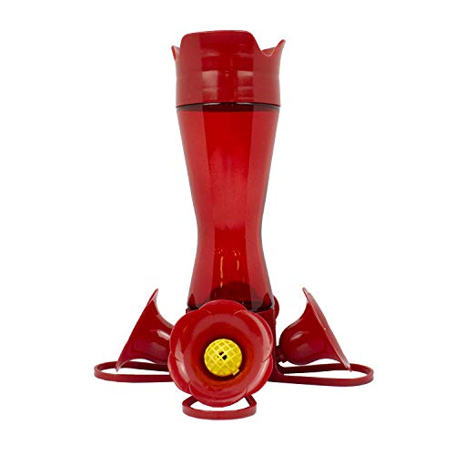 Perky-Pet Pinch Waist Red Glass Hummingbird Feeder - Humming bird Feeder for Outdoors - 203CPBR - 8 oz Capacity - Image 1