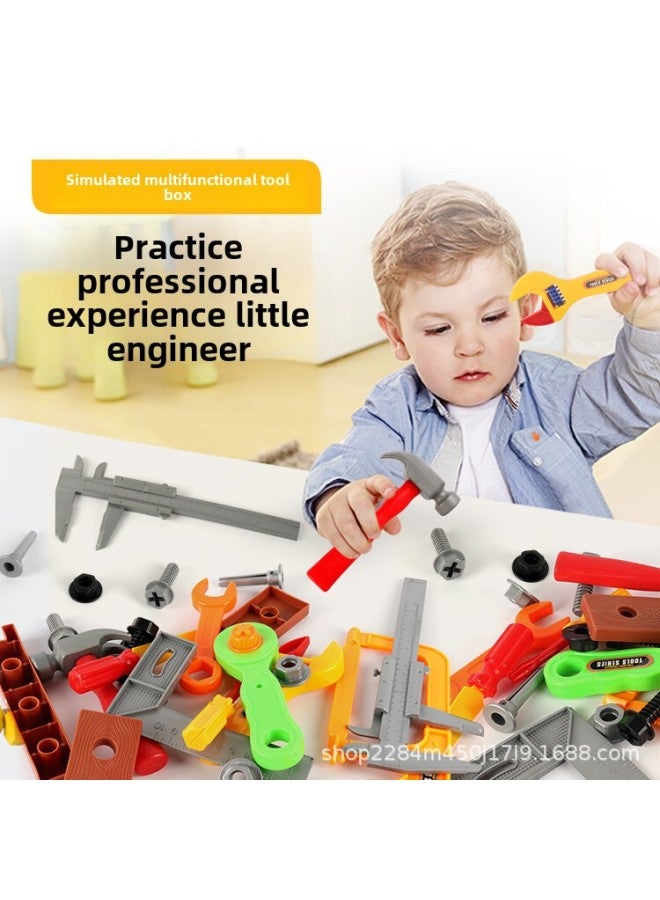 ألعاب تعليمية محاكاة للأطفال صندوق أدوات إصلاح وتفكيك صندوق نجارة خشبي منزل خشبي للأولاد - اللون: D88-8 - Image 2