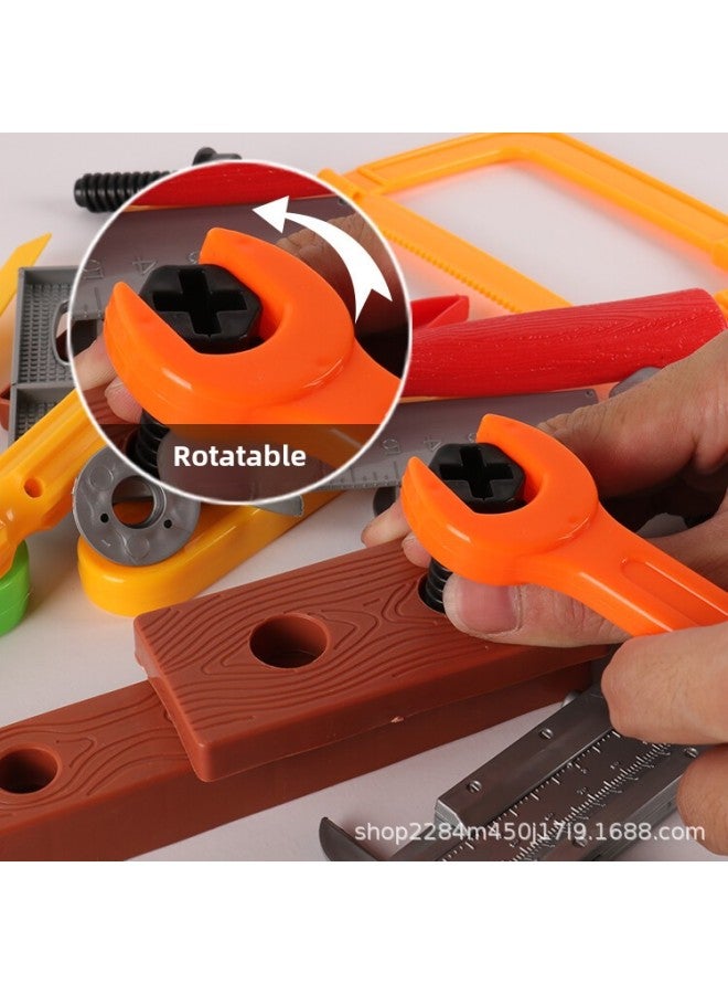 ألعاب تعليمية محاكاة للأطفال صندوق أدوات إصلاح وتفكيك صندوق نجارة خشبي منزل خشبي للأولاد - اللون: D88-8 - Image 5