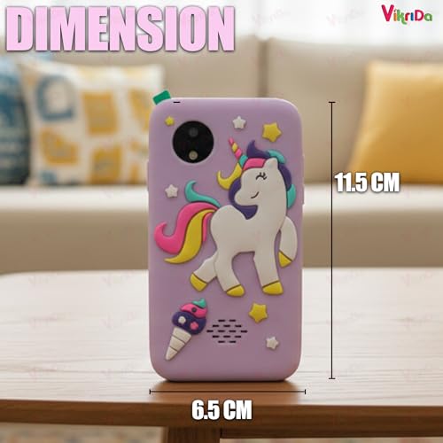 Vikrida Plastic Kids Smartphone Toy with MP3 Music Player Bumper Back Case Dual Camera for Selfies in-Built Games 2.4" Screen 8MP Camera Toys for Boys & Girls (Purple) - Image 4