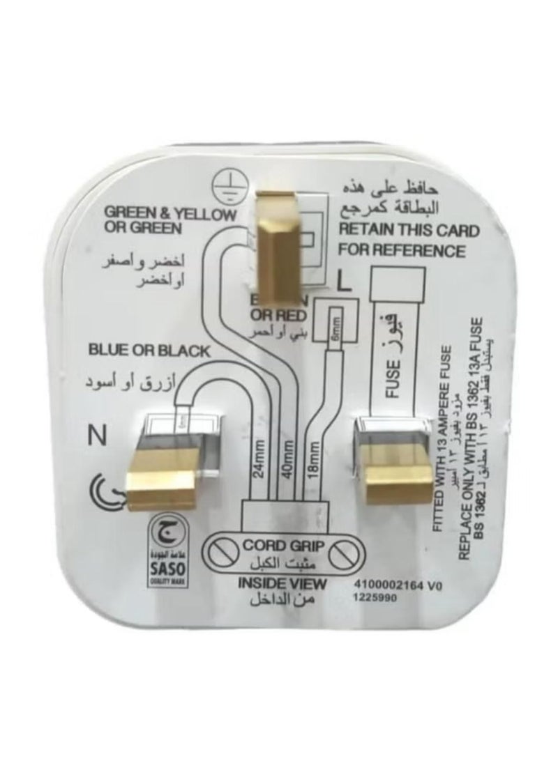 AlFanar 13 Flat 3 Pin Plug - Image 2
