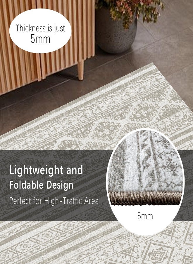 RUGSURE Washable Area Rugs 3' x 5 ' - 1/6 Thick - Moroccan-Inspired -Stain & Water Resistant Non-Slip - Resistant Rug for Living Room, Bedroom, Nursery, Pet & Child Friendly (Grey) - Image 5