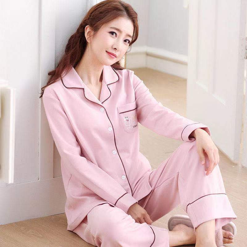Internet Celebrity Style Pure Cotton 100% Pajamas Women'S Long-Sleeved Spring & Fall Sweet And Cute Home Clothes Large Size 5Xl - Image 5