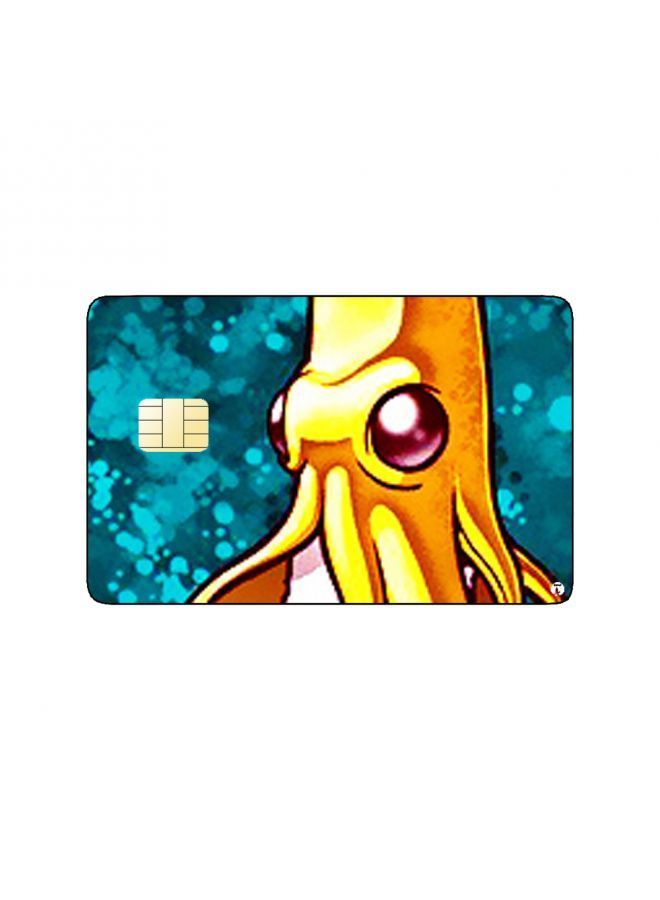 RKN PRINTED BANK CARD STICKER Scary Banana Octopus Drawing - Image 2