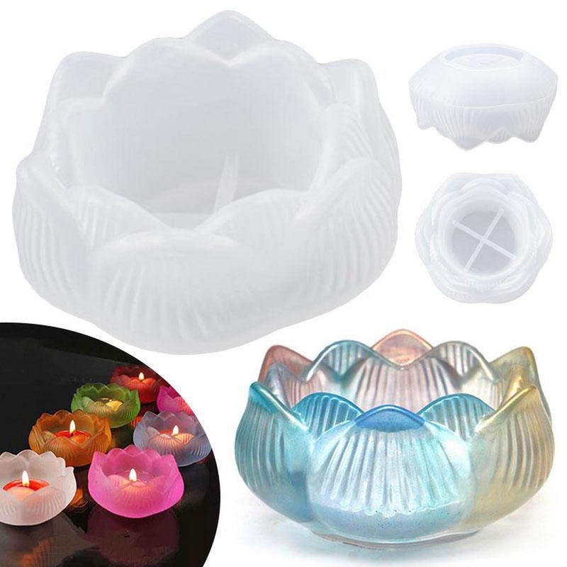 Silicone Mould Candle Holder Lotus  - Image 2