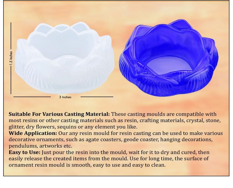 Silicone Mould Candle Holder Lotus  - Image 4