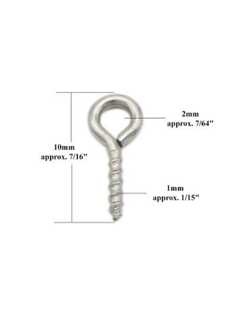DIY Crafts Diy Crafts 10920 10971 Small Screw Eye Hooks 165 Inch Stainless Steel Eye Rings Lag Thread for Resin Multicolor Pack of 50  - Image 4